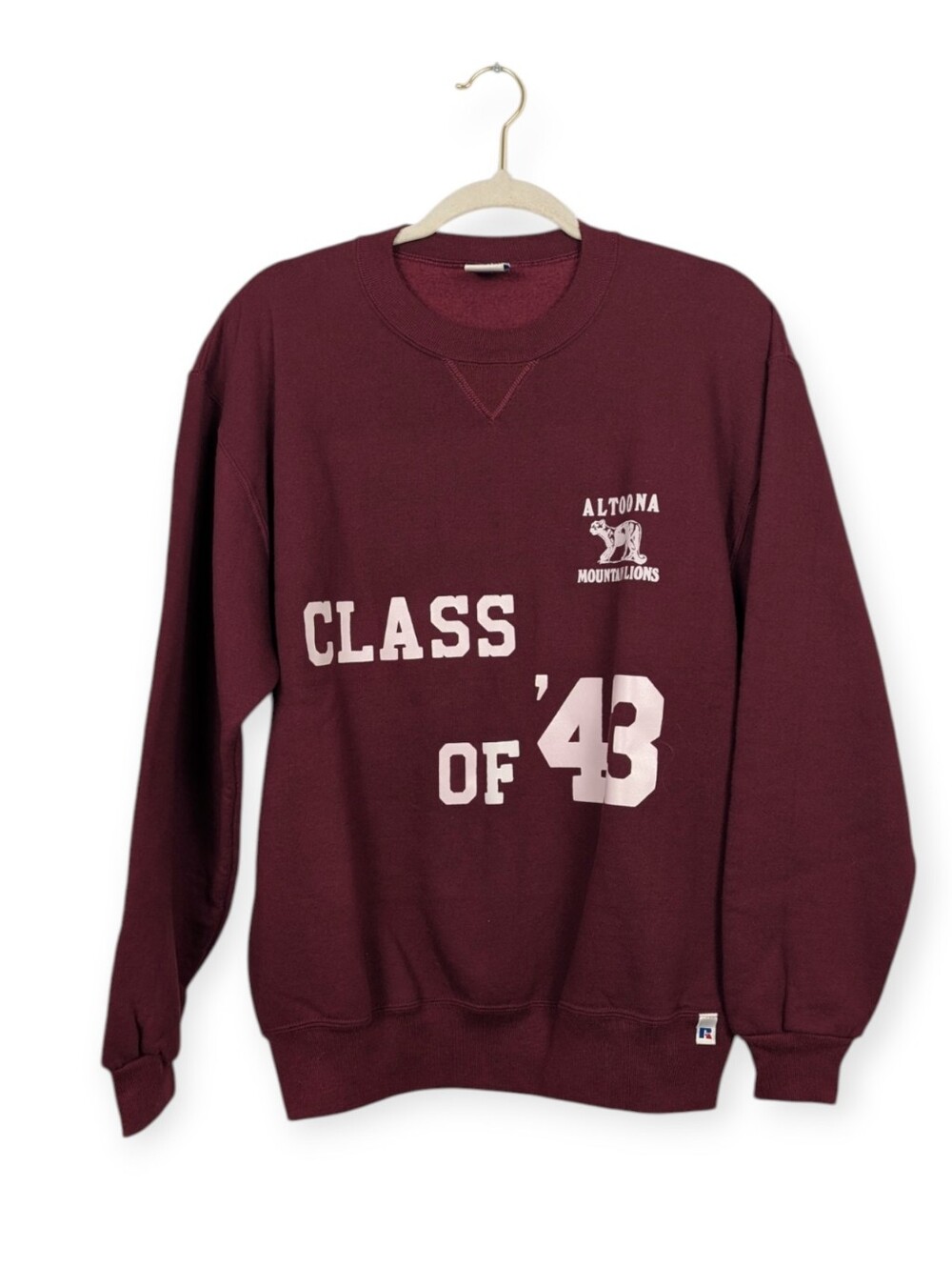 Vintage Russell Athletic Altoona Mountain Lions Class of 43 Sweatshirt L Graphic